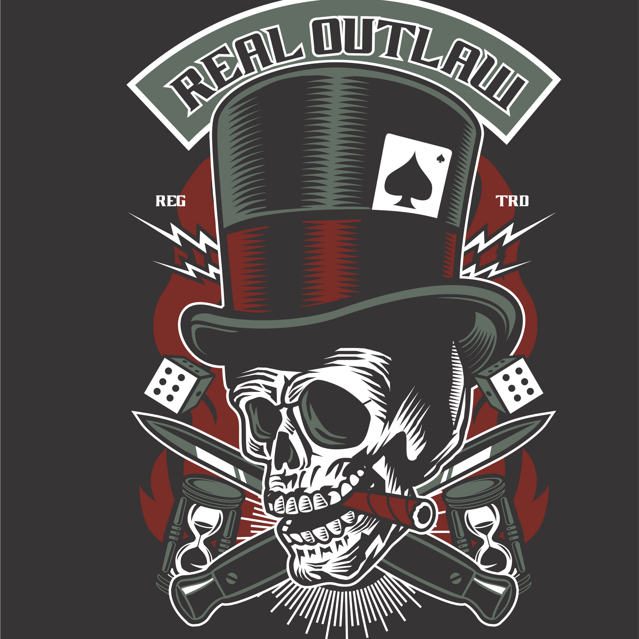 Real Outlaw skull